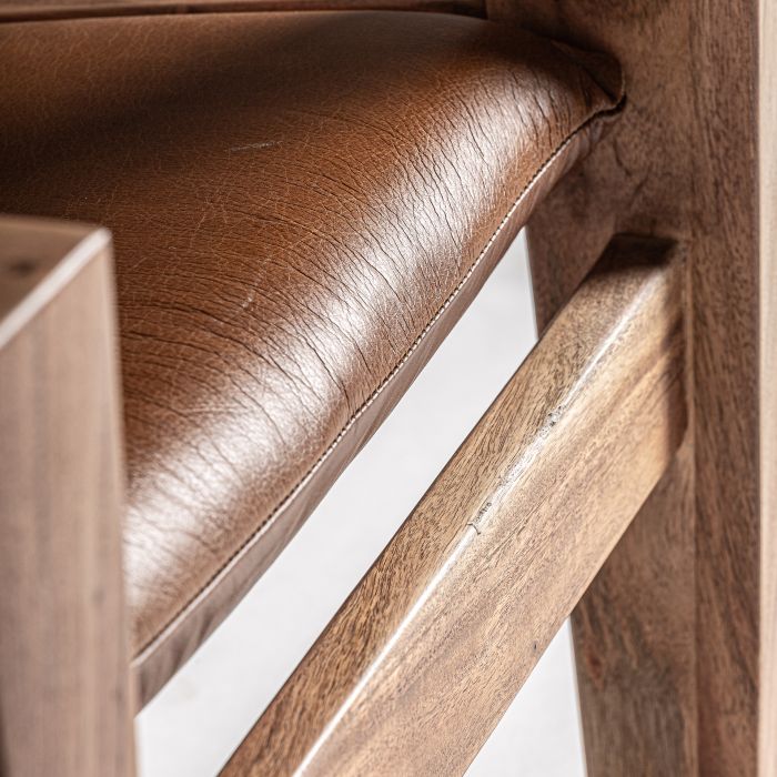 Sillón Melle Marrón Madera Acacia, 74 Cm
