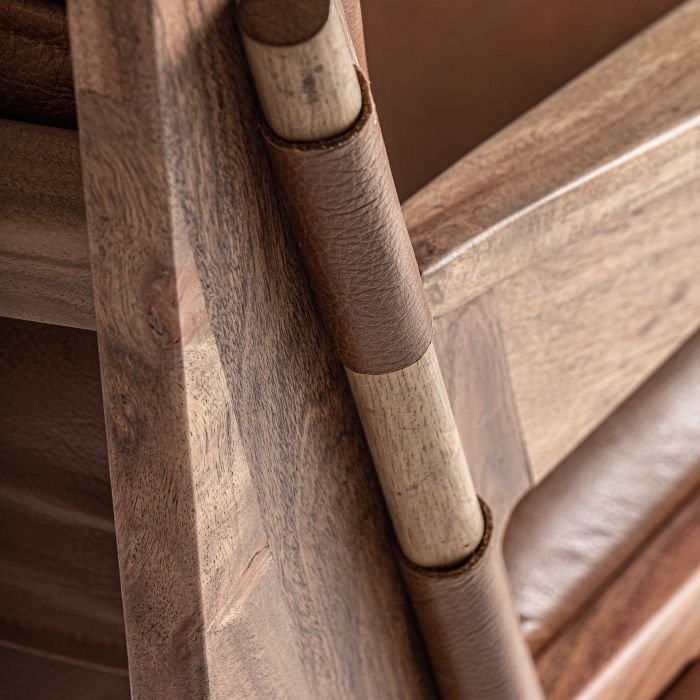 Sillón Melle Marrón Madera Acacia, 74 Cm