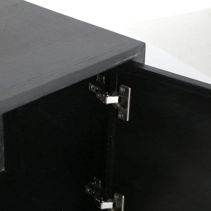 Mueble TV Madera Mindi Madera Contrachapada Negro, 180 Cm