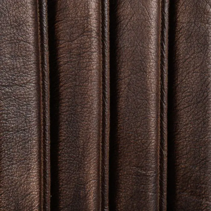 Silla Piel Marrón Hierro, 50 Cm