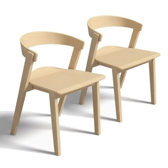 Silla Madera Haya Natural Ergonómica, 73,6 Cm