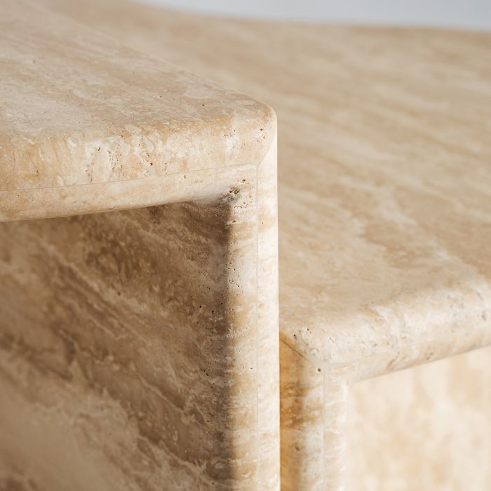 Mesa Centro j/2 Travertino Marrón Claro, 100 Cm