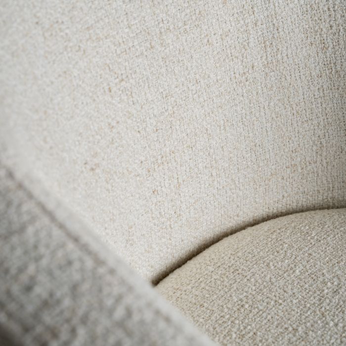 Sillón Blais Tejido Blanco Roto Hierro, 78 Cm
