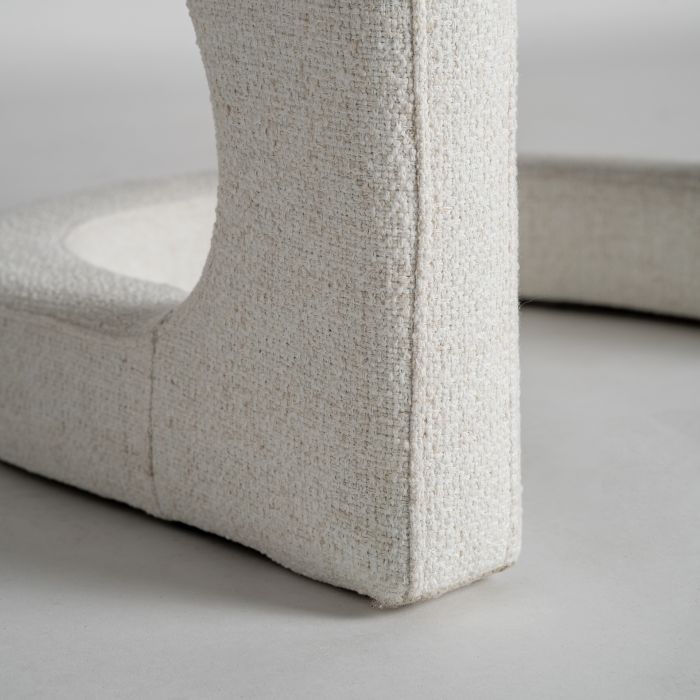 Sillón Blais Tejido Blanco Roto Hierro, 78 Cm