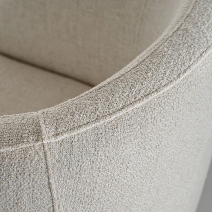 Sillón Blais Tejido Blanco Roto Hierro, 78 Cm