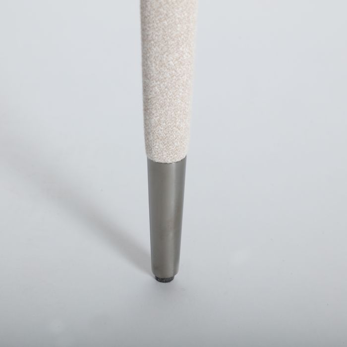Silla Tejido Blanco Roto Acero, 59 Cm