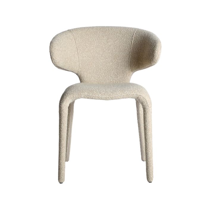 Silla Tejido Beige Acero Inoxidable, 60 Cm