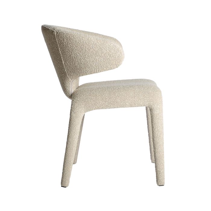 Silla Tejido Beige Acero Inoxidable, 60 Cm