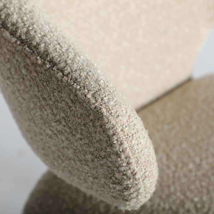 Silla Tejido Beige Acero Inoxidable, 60 Cm