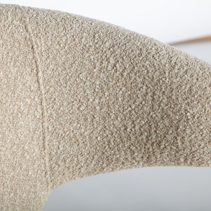 Silla Tejido Beige Acero Inoxidable, 60 Cm