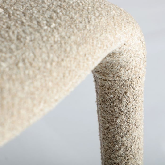 Silla Tejido Beige Acero Inoxidable, 60 Cm