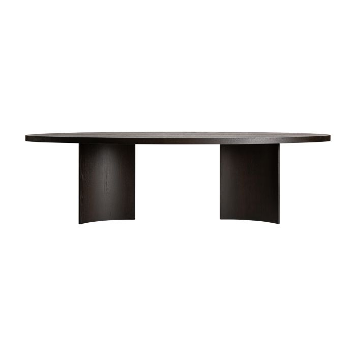 mesa comedor moderna color negro elíptica