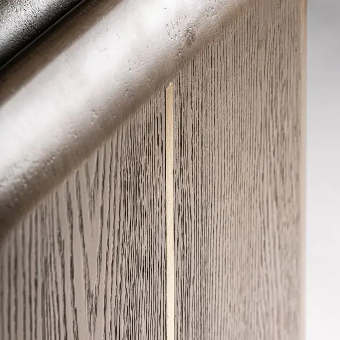 Armario Roble Beige Latón Oro 2 Puertas, 142 Cm