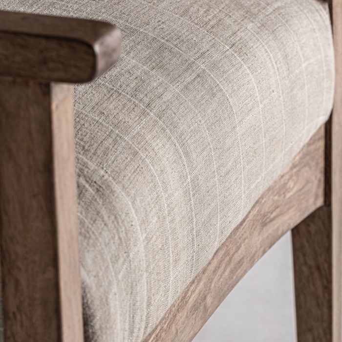 Sillón Mango Ratán Natural Tejido Gris 72X64X74 Salón