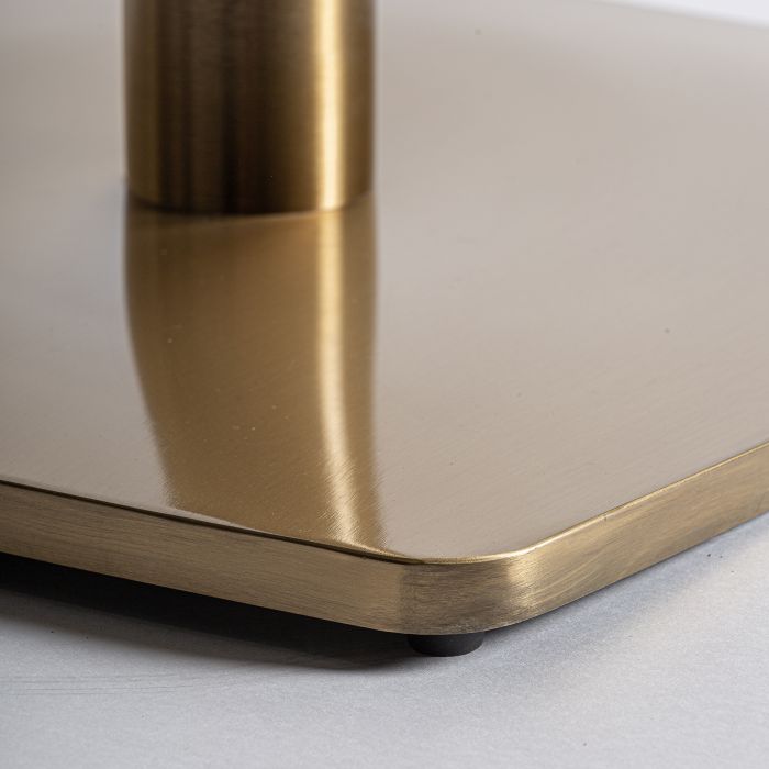 Mesa Bar Mármol Marrón Acero Oro, 70 Cm