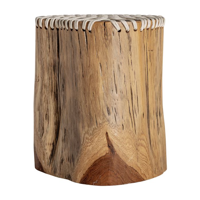 Mesa Auxiliar Obernai Madera Suar Cuerda Beige