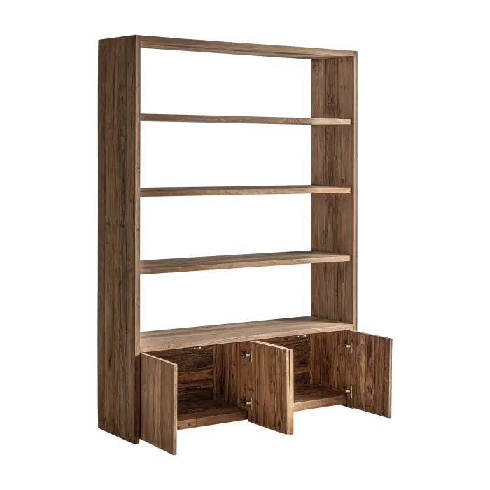 Estanteria Madera Tonos Marrón 4 Puertas Home, 210 Cm