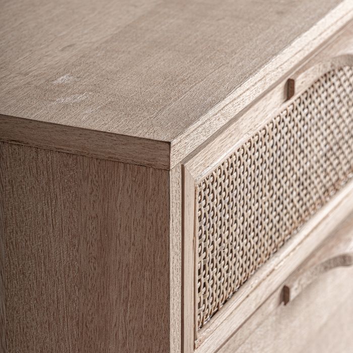 Mueble TV Madera Fresno Ratán Marrón Claro, 170 Cm