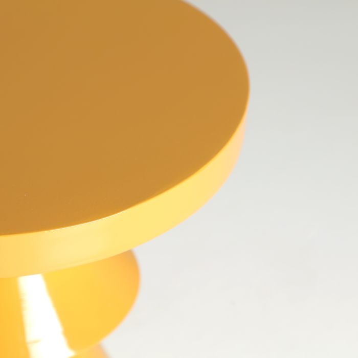 Mesa Auxiliar Hierro Mostaza Hexagonal, 49 Cm