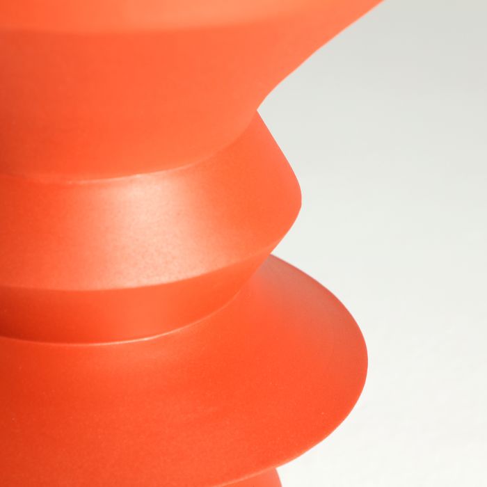 Mesa Auxiliar Hierro Naranja Geométrico, 55 Cm