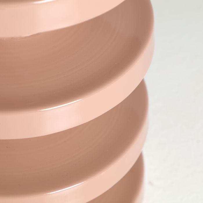 Mesa Auxiliar Hierro Rosa Circulos, 39 Cm