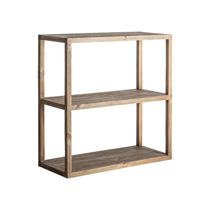 Estanteria Madera Reciclada Tonos Marrón Estante Fijo, 110 Cm