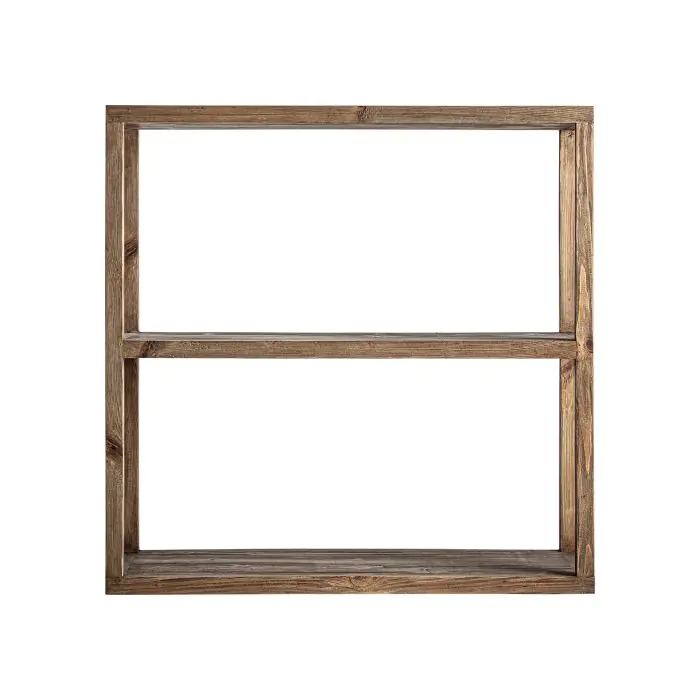 Estanteria Madera Reciclada Tonos Marrón Estante Fijo, 110 Cm
