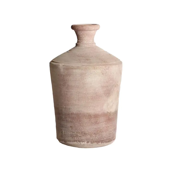 Jarrón Arcilla Envejecida Tonos Marrón, 44 Cm