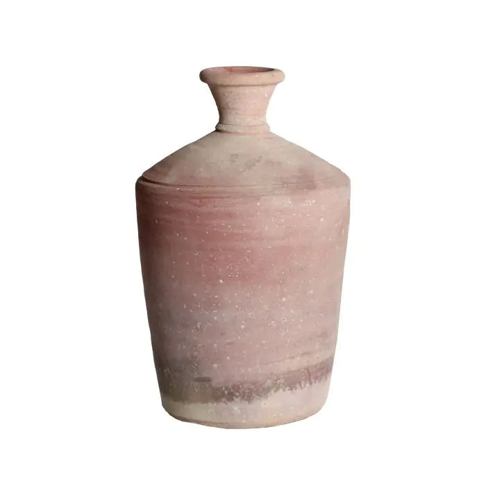 Jarrón Arcilla Envejecida Tonos Marrón, 44 Cm