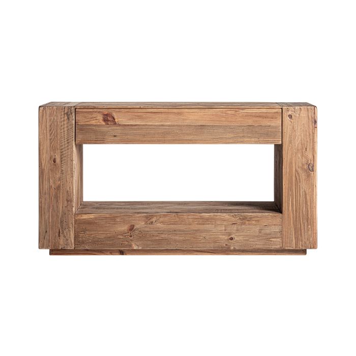 Consola Madera Recuperada Tonos Marrón, 140 Cm