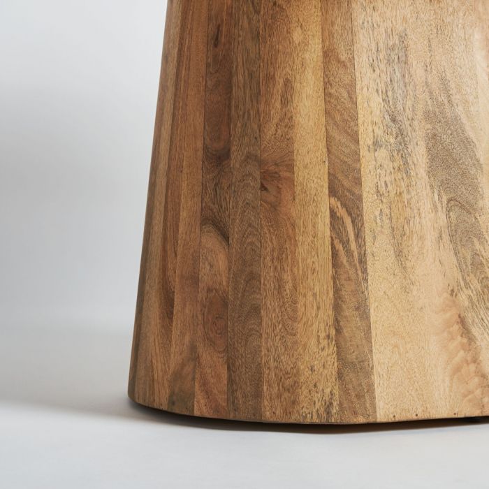 Mesa Comedor Redonda Madera Mango Natural, 200 Cm