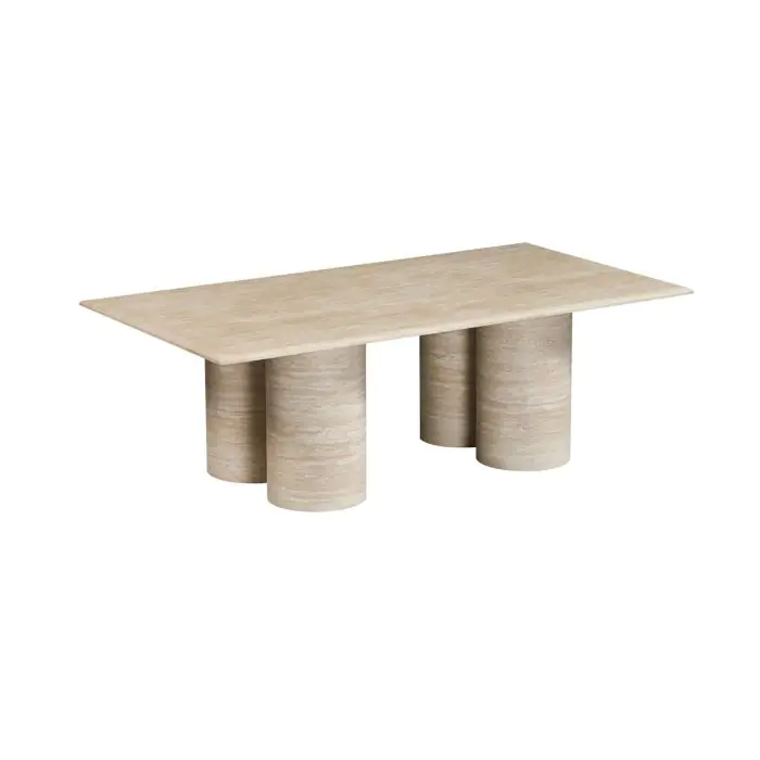 Mesa centro moderno trevertino beige