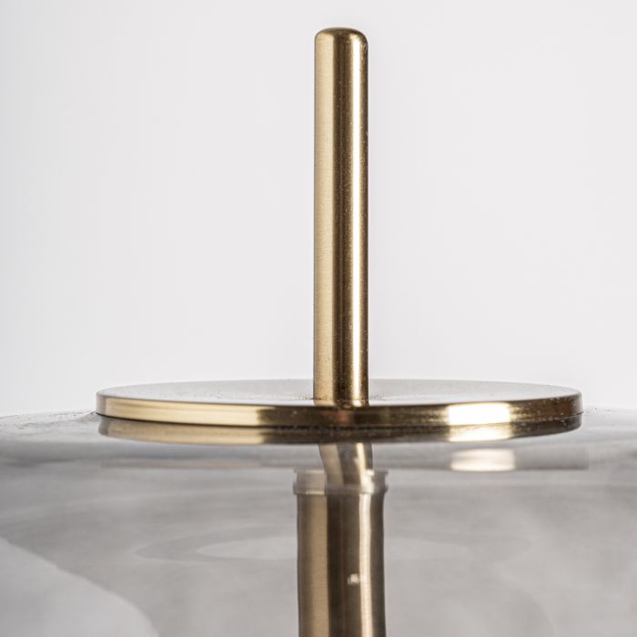 Lámpara De Pie Metal Oro Cristal, 166 Cm