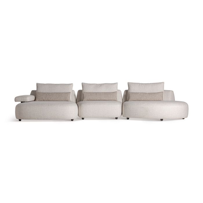 Módulo Sofá Central Wingles Madera Tejido color beige , 124 Cm