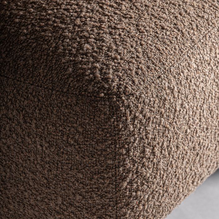 Sillón Madera Negra Tejido Marrón Granular, 76 Cm