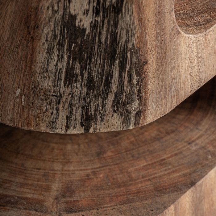 Mesa Auxiliar Madera Tonos Marrón Ese, 52 Cm