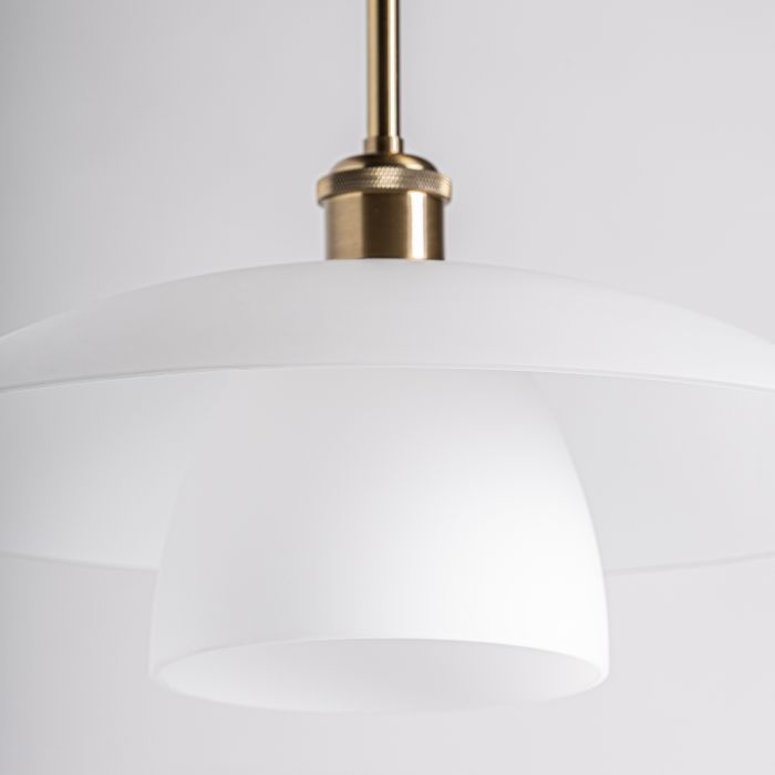 Lámpara De Techo Hierro Oro Cristal Blanco, 30 Cm