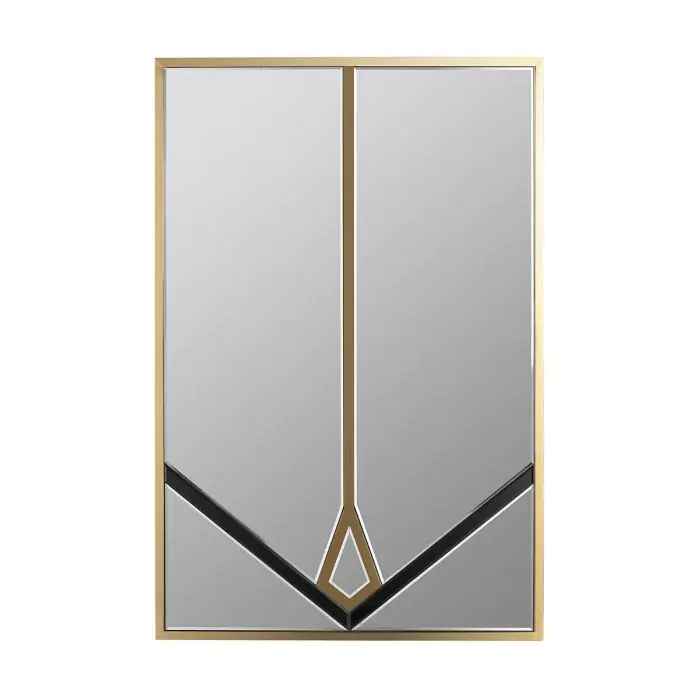 Espejo Estilo Art Decó Cristal Metal Dm