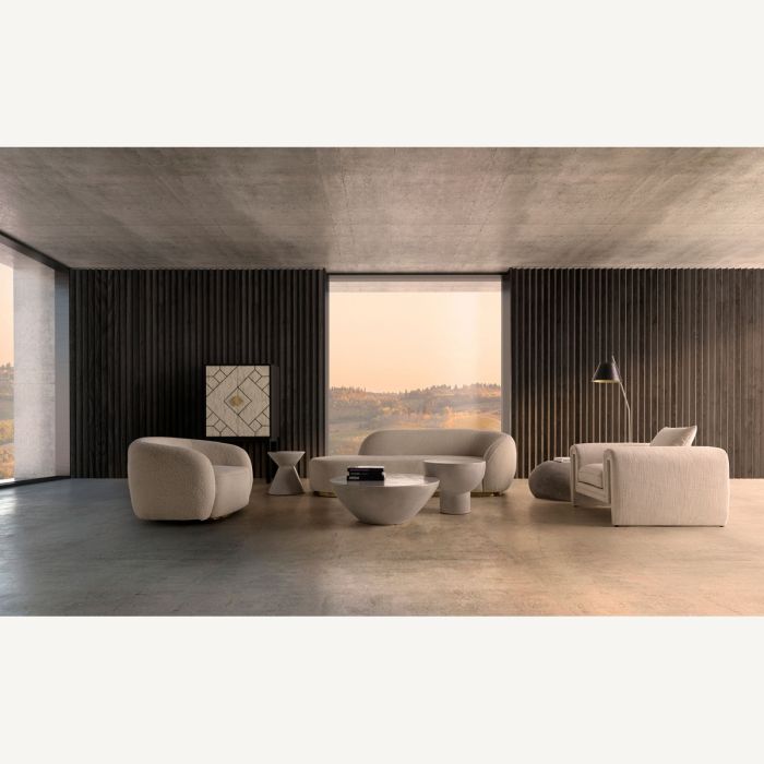 Mesa Auxiliar Cemento Gris TELFS, 57 Cm