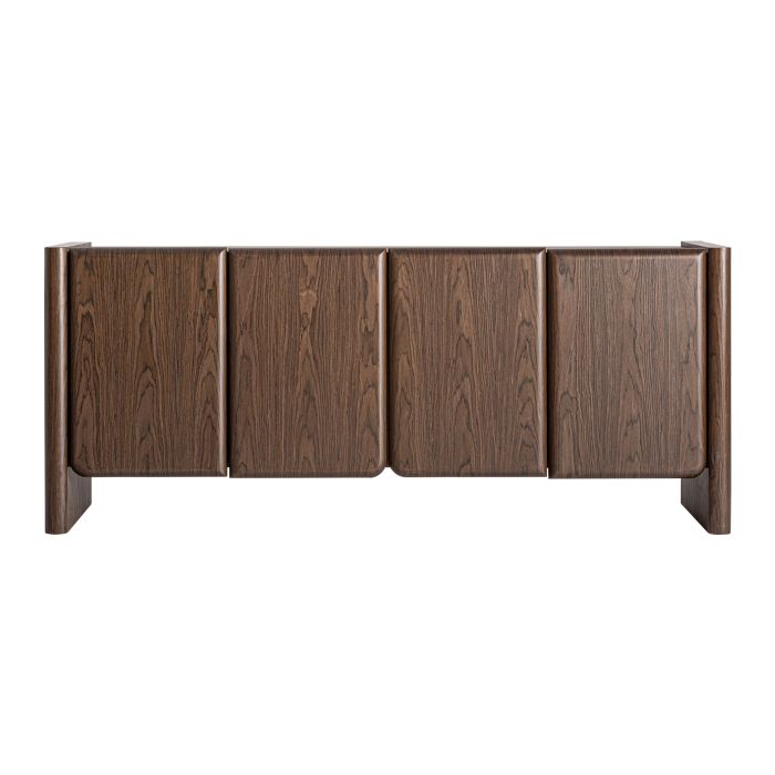 Aparador nórdico en madera y chapa de madera marrón.