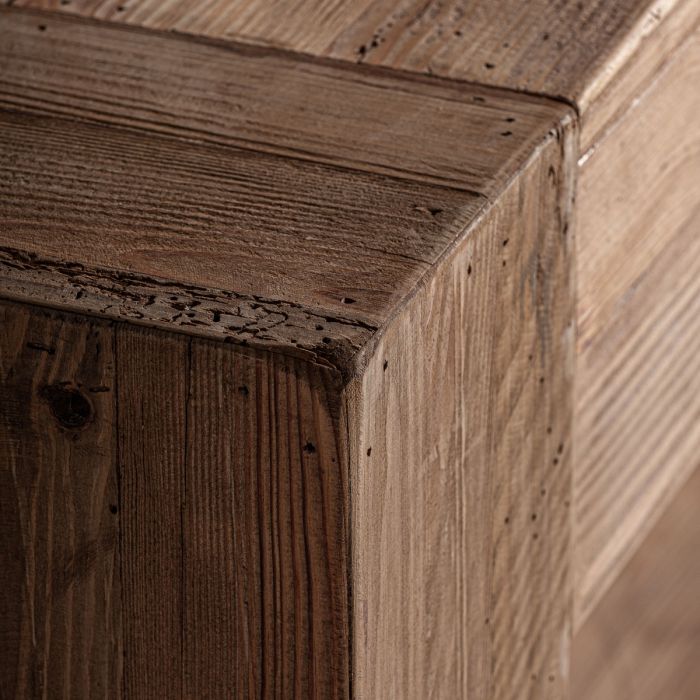 Consola Madera Recuperada Tonos Marrón, 140 Cm