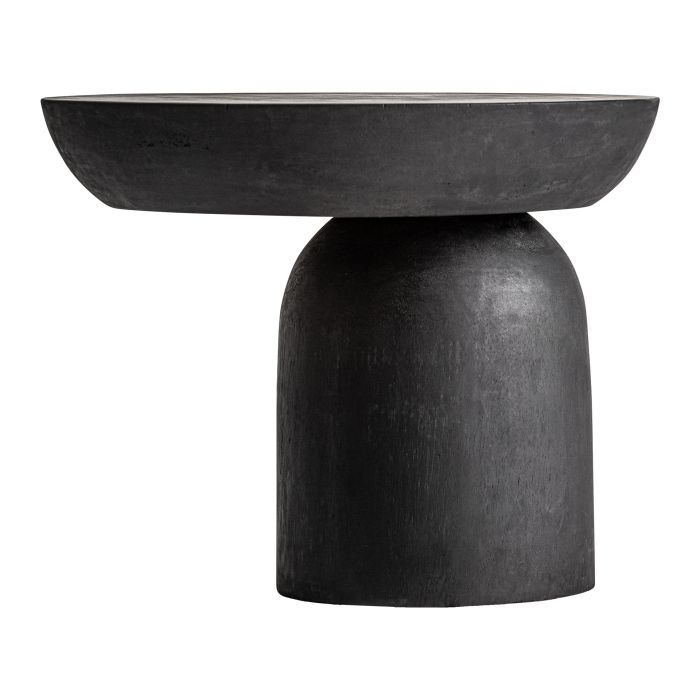 Mesa auxiliar en madera de suar negro de Vical.