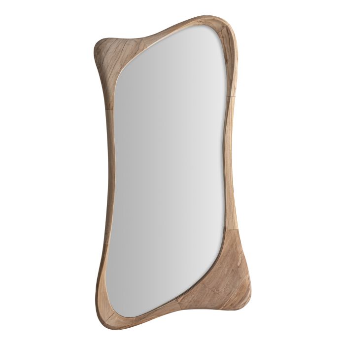 Espejo en madera de teca marrón 68 cm