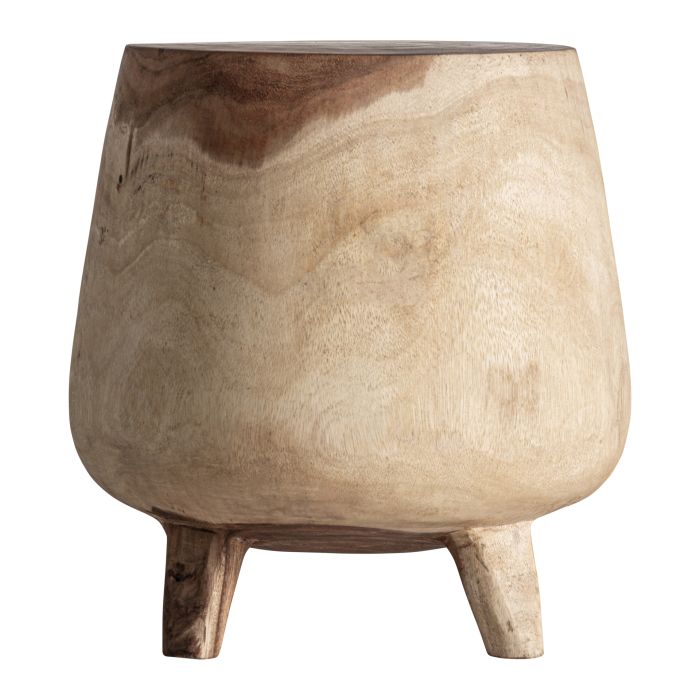 Mesa auxiliar en madera de suar marrón claro de Vical.