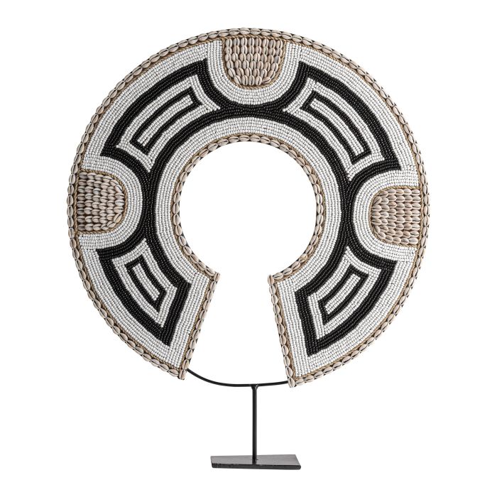 Figura decorativa de bambú en tonos neutros y hierro negro de Vical.