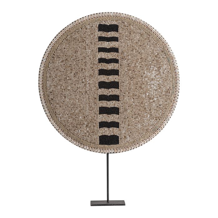 Figura decorativa de bambú en tonos neutros y hierro negro de Vical.