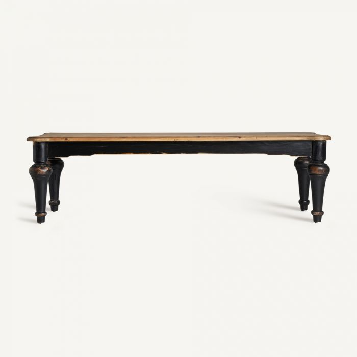 Mesa Centro Zenica Madera Negro Natural rectangular, 150 Cm