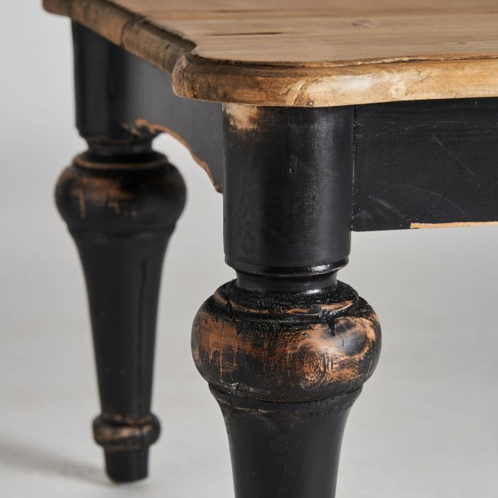 Mesa Centro Zenica Madera Negro Natural rectangular, 150 Cm