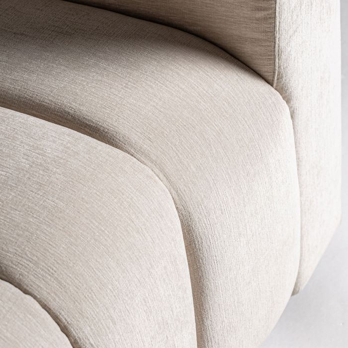 Sillón Madera Pino Tejido Blanco Oro, 76 Cm