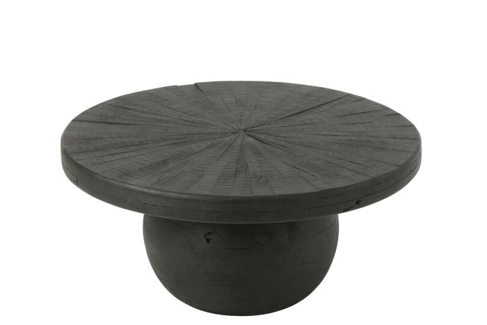 Mesa auxiliar diseño moderno en madera negra.